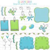 Clipart's - Azul e Verde